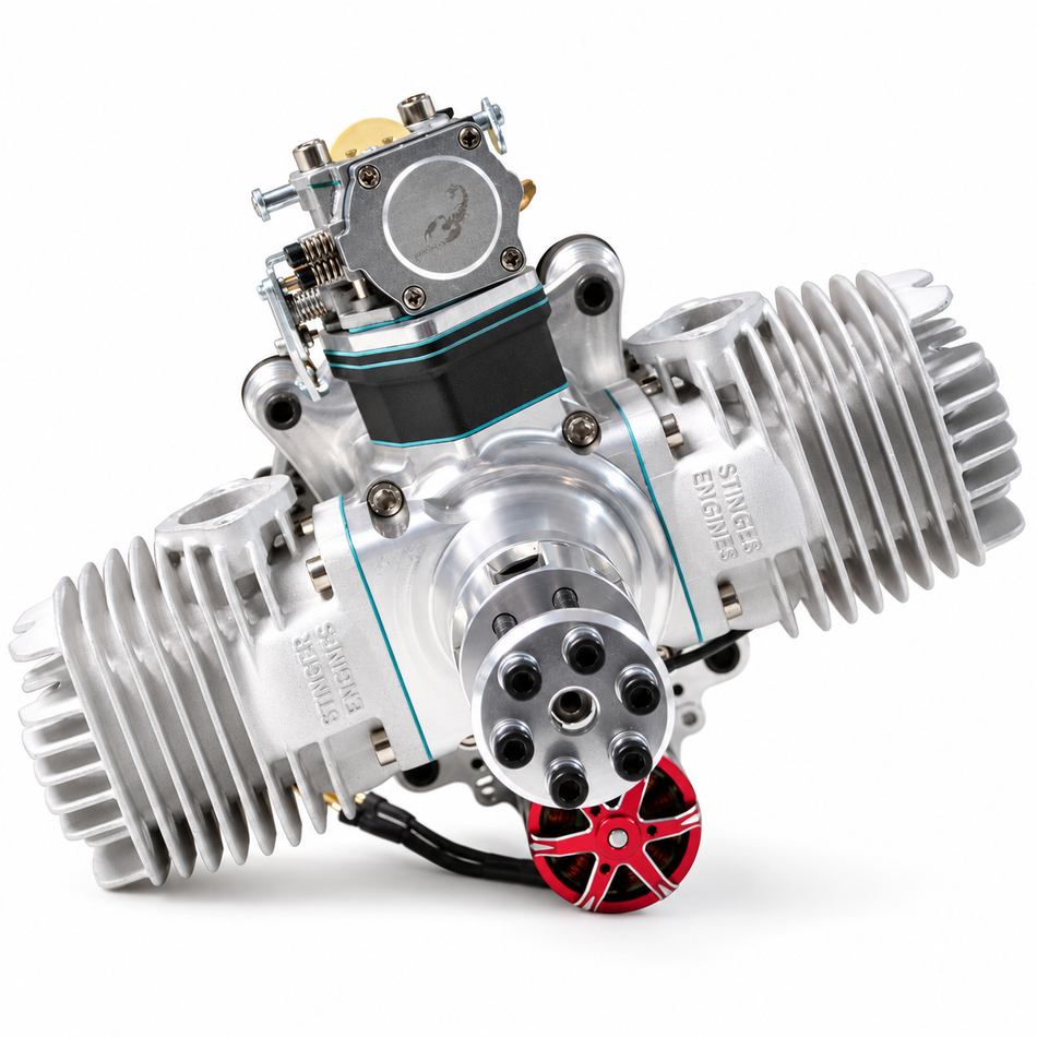 Stinger Pro 125cc Twin Gas Engine with Back Starter & ESC