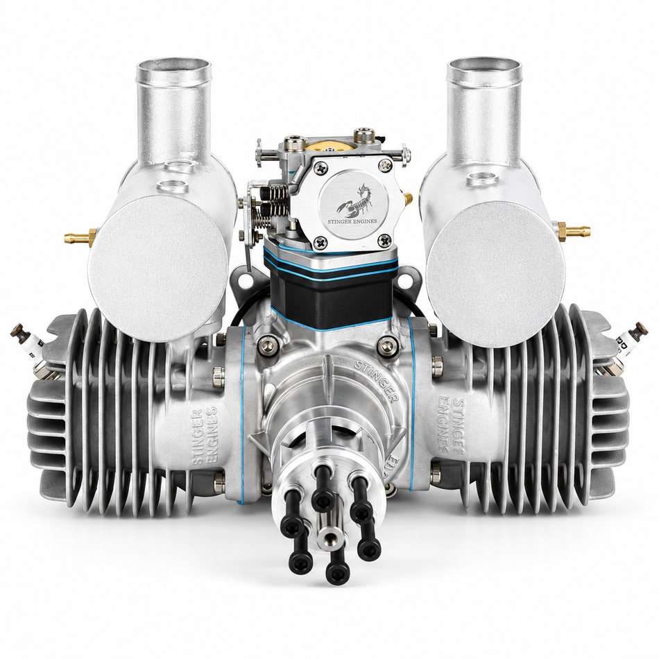 Stinger Pro 125cc twin-cylinder gas engine for large-scale RC airplanes