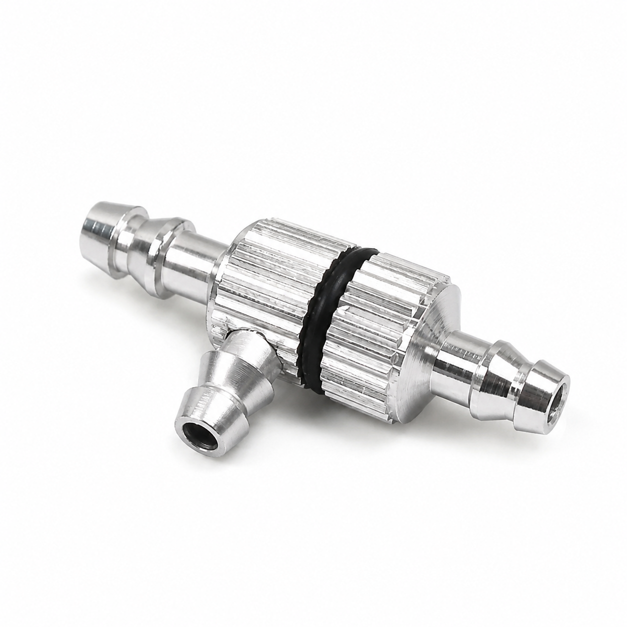 Silver Gator RC 3-Way Fuel Line Nozzle with Filter - Anodized Aluminum