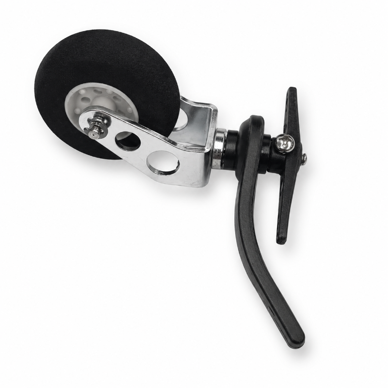 Gator RC carbon fiber steerable tail wheel assembly for giant scale RC airplanes