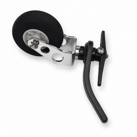 Gator RC carbon fiber steerable tail wheel assembly for giant scale RC airplanes