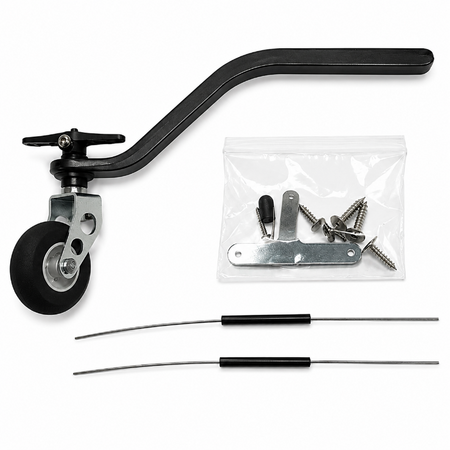 Gator RC carbon fiber steerable tail wheel assembly for giant scale RC airplanes