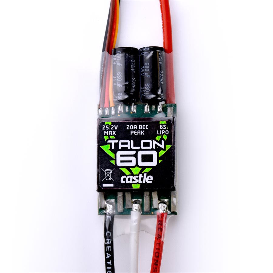 Castle Talon 60 amp ESC, 6S / 25.2V