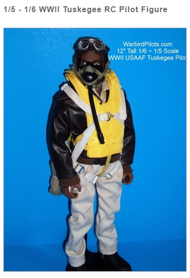 WWII USAAF Pilot - Warbird Pilot 1/5th to 6th scale Tuskegee Version