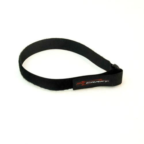 Velcro Battery Strap, 450mm (.80" x 17.75") Black 2 Pack (Secraft)