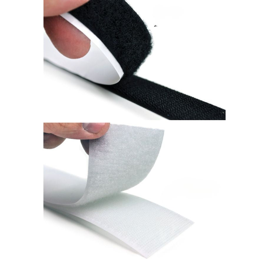 Velcro Strips with Adhesive Back, 7/8" x 39" (White or Black), Gator RC