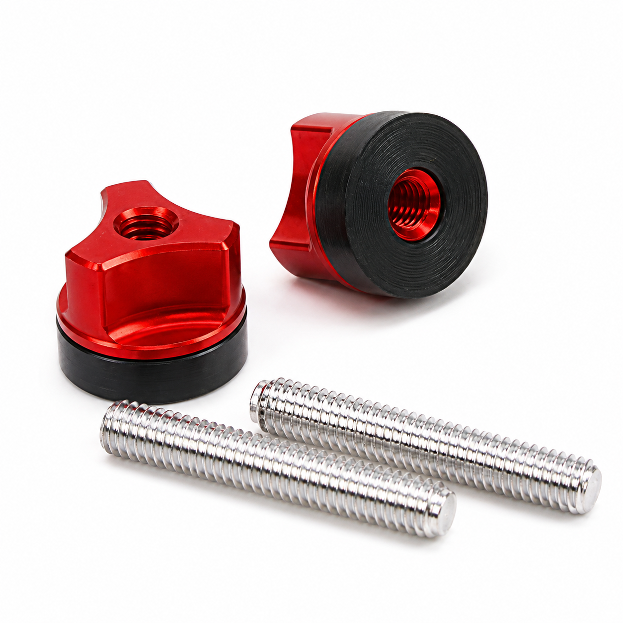 Secraft M6 Aluminum Wing Bolts, Red or Blue, 2 Pack