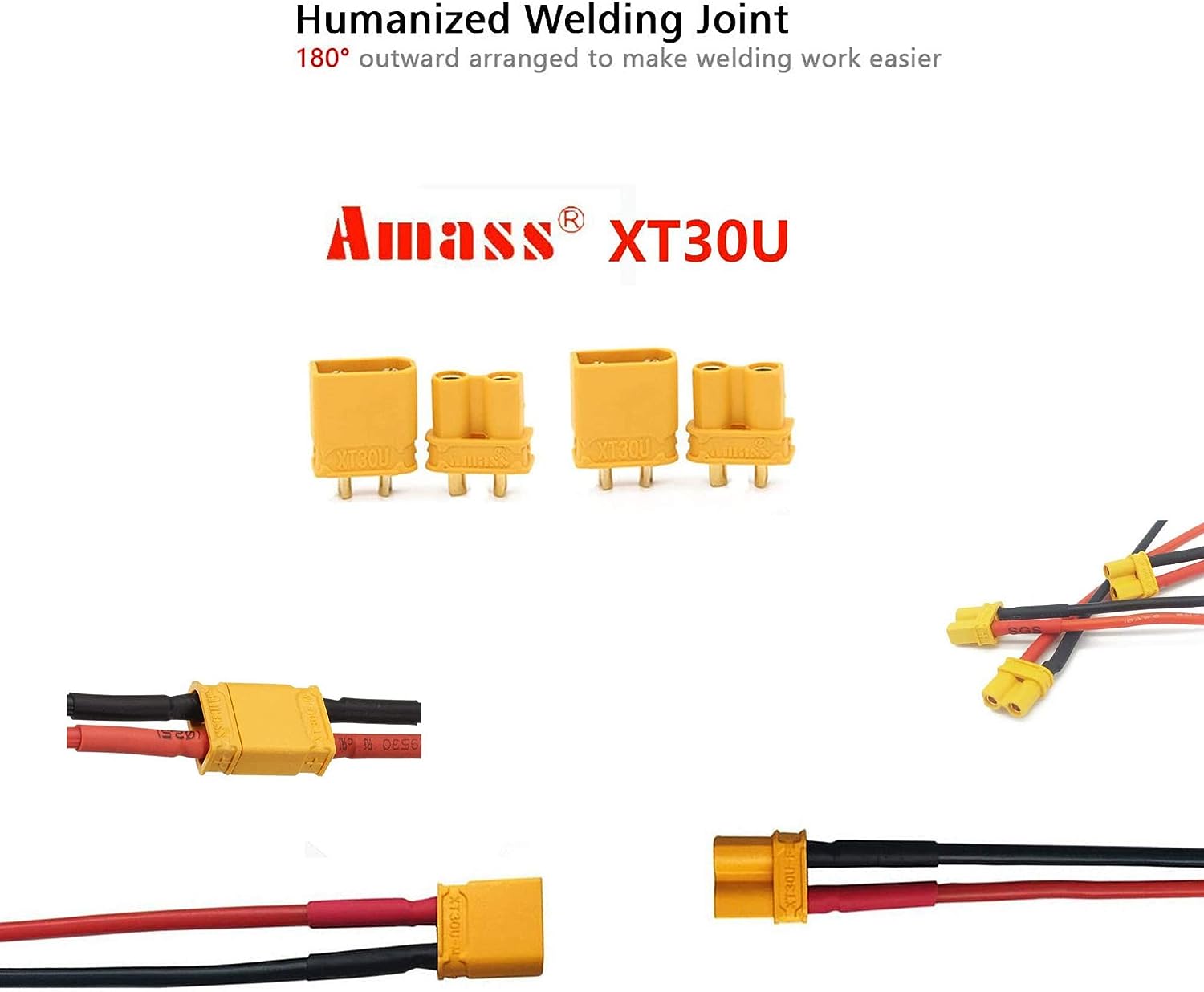 XT30 Connector 5 Pack Male Female XT30U Plugs | Gator RC